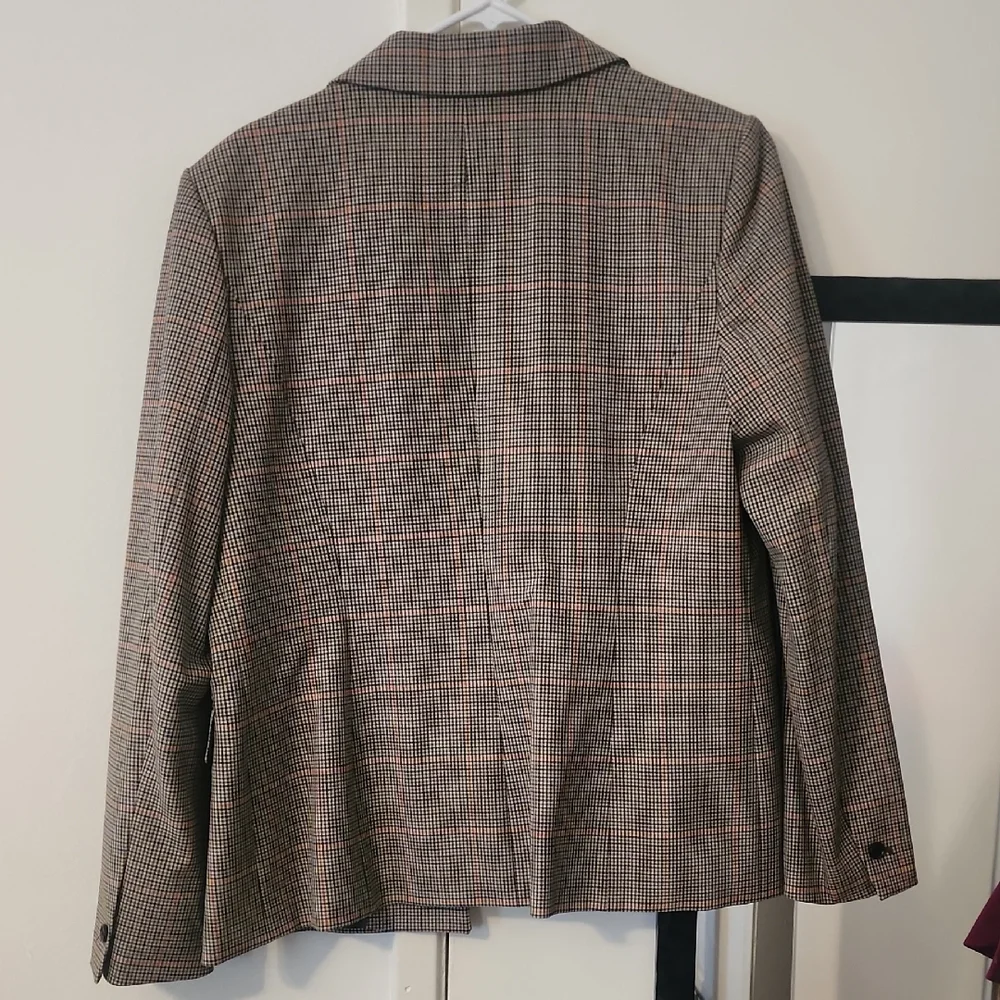 Calvin Klein Gray Brown Blazer Structured Suit Jacket - Picture 5 of 7